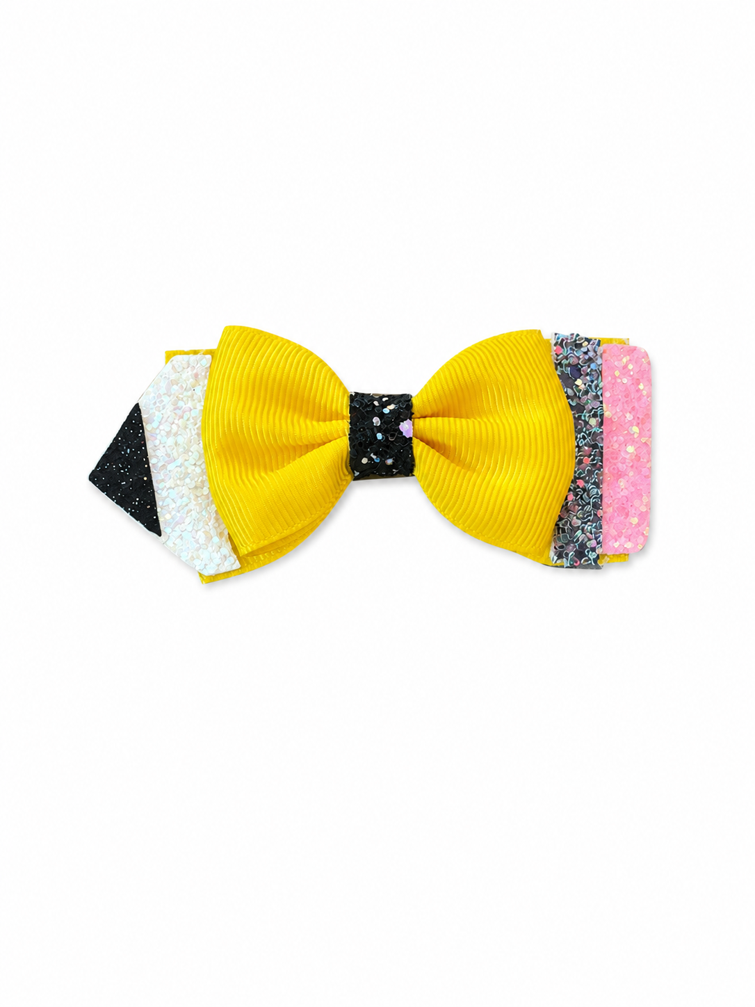 Glitter Pencil Hair Bow Clip