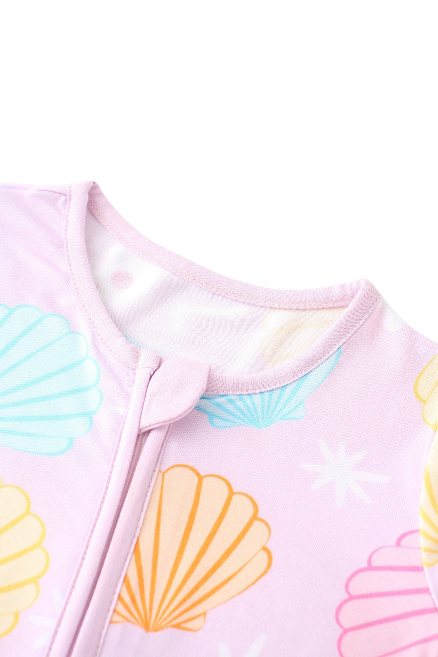 Seashell Bamboo Baby Convertible Zippy Romper