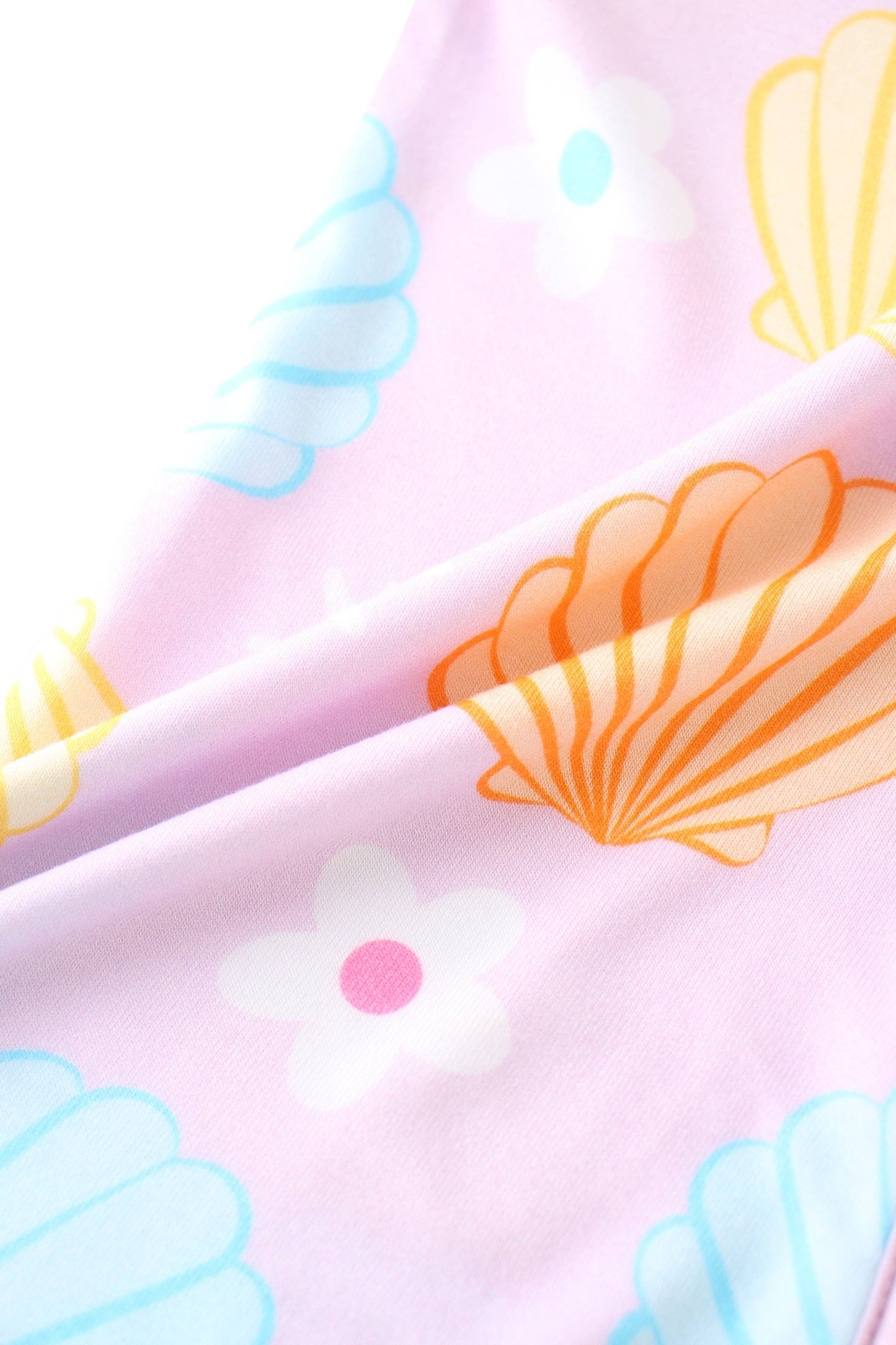 Seashell Bamboo Baby Convertible Zippy Romper