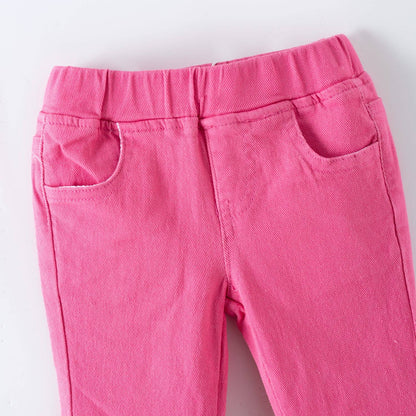 Pink Denim Flares