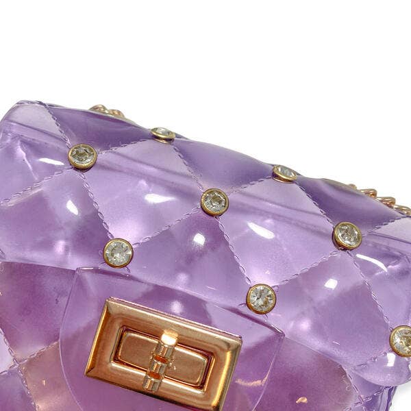 Doe a Dear -Rhinestone Stud Quilted Jelly Purse