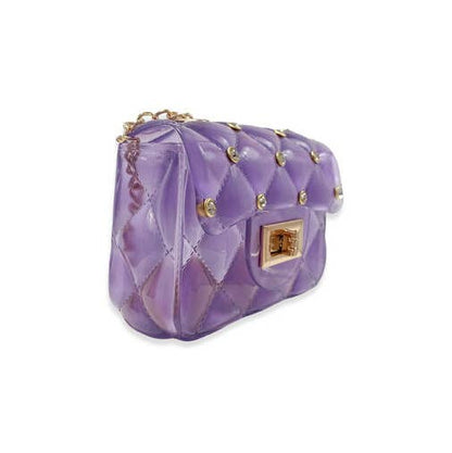 Doe a Dear -Rhinestone Stud Quilted Jelly Purse