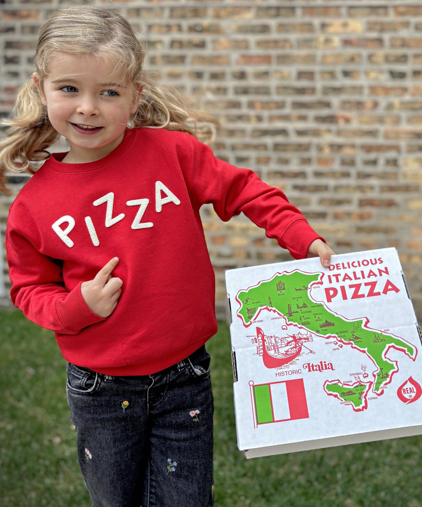 Chitown Clothing - Pizza Felt Applique Crewneck