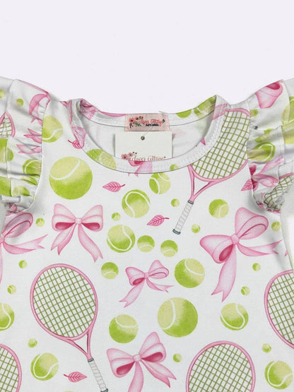 Preppy Tennis Baby Romper
