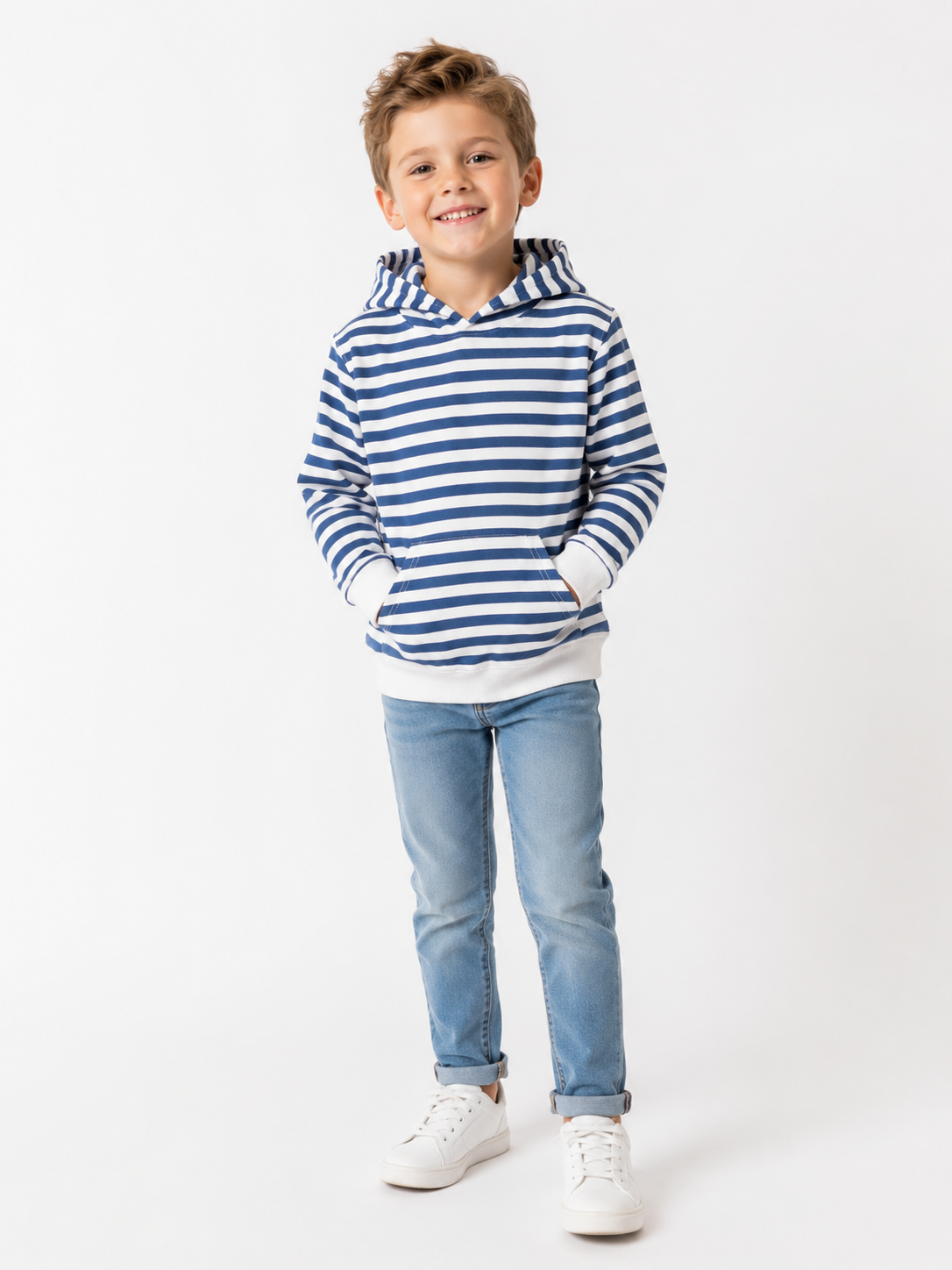 Striped Pullover Hoodie