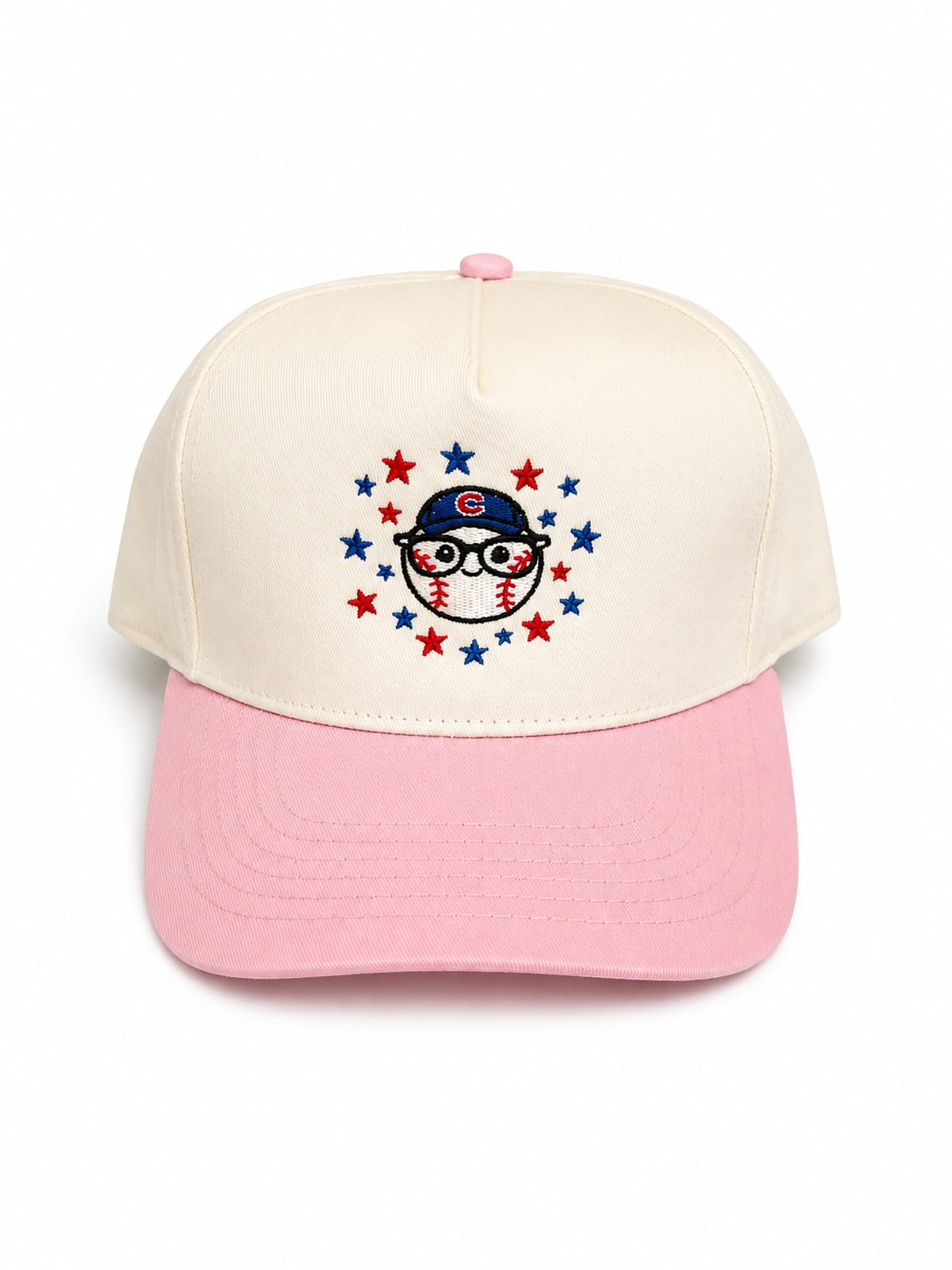 Cubs Baseball Hat w Stars - Pink