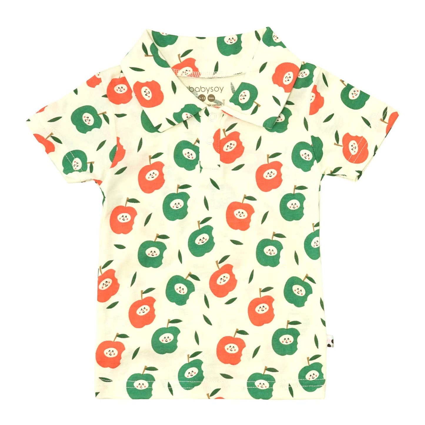 Babysoy Short Sleeve Apple Polo