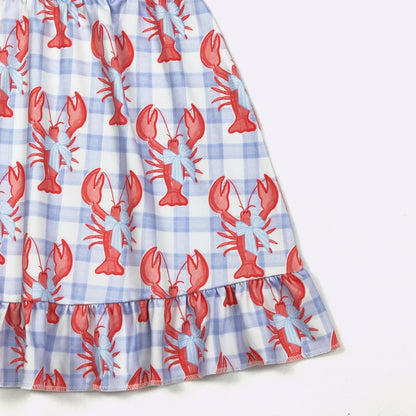 Clover Cottage - Preppy Lobster Girls Dress
