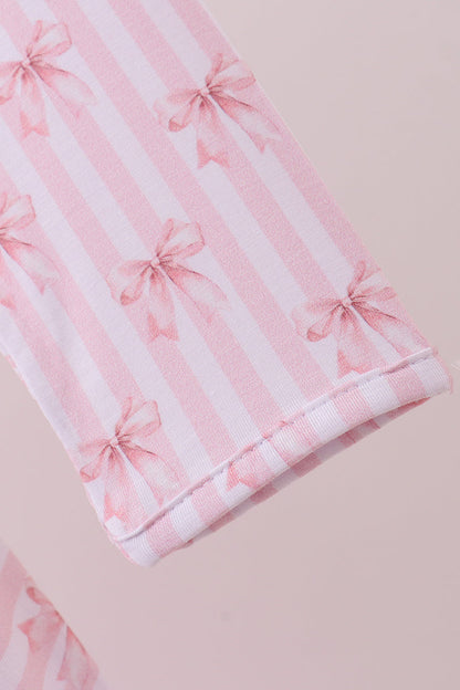Blush Bow Stripe Dress