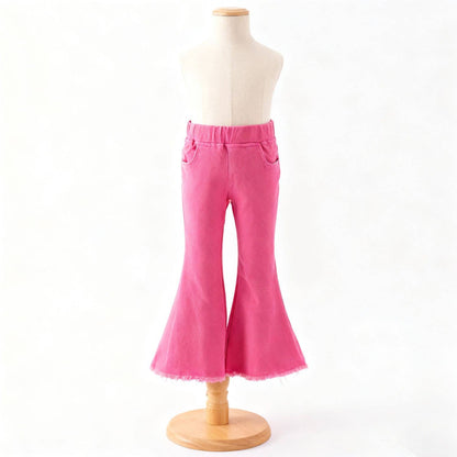 Pink Denim Flares
