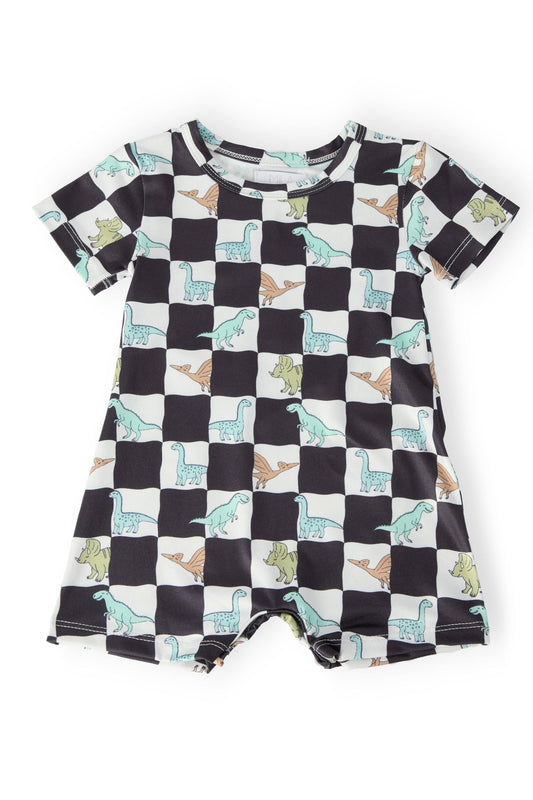 Mila & Rose - Dino Checkers S/S Shorty One-Piece