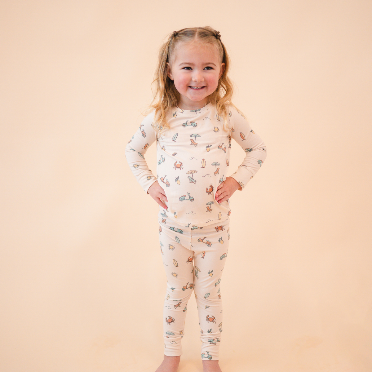 bug + bean kids - Bamboo 2-Piece Toddler Pajama Set - Summer Vibes | Unisex