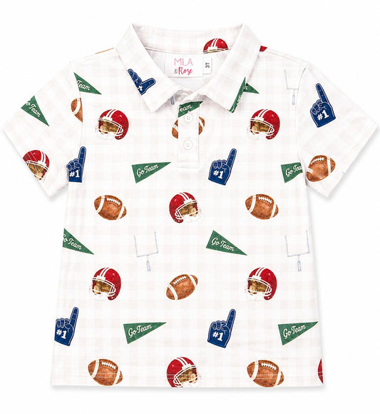 Boys Friday Night Lights S/S Polo-Mila & Rose