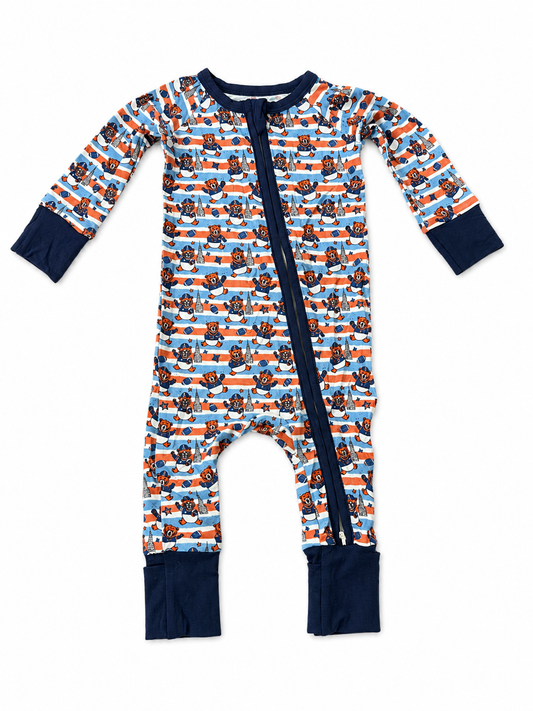 Chicago Football Bamboo Zippy Romper