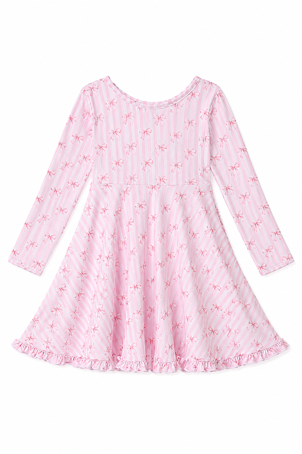 Blush Bow Stripe Dress