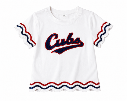Chicago Sequin Scalloped Tee