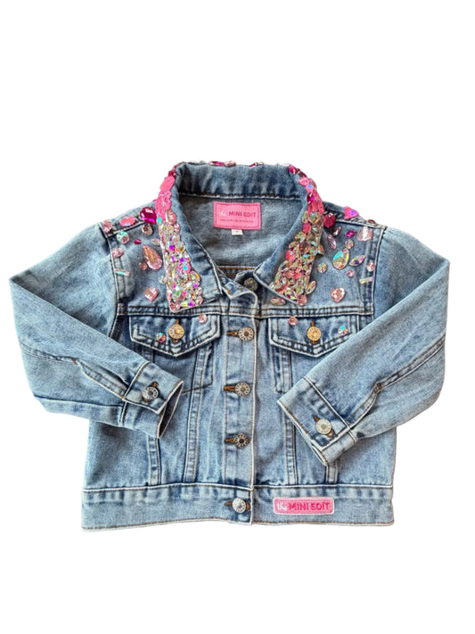 The Crystal Denim Jacket-Girl's