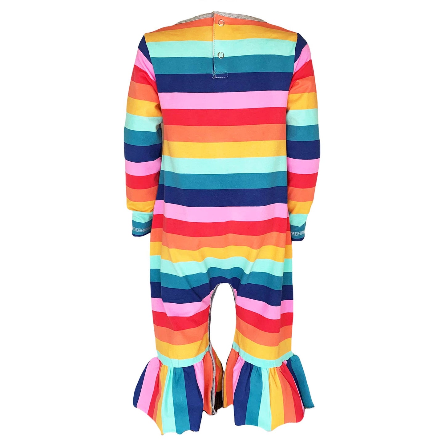 Rainbow Heart Bell Romper