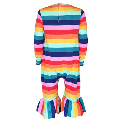 Rainbow Heart Bell Romper