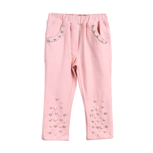 Embellished Stretch Twill Pants