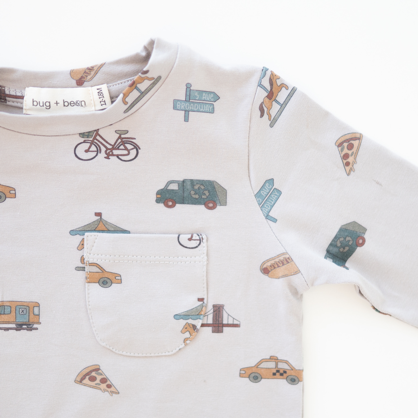 Charlie Long Sleeve Jersey Tee | City Vibes