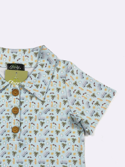 Clover Cottage - Beach Dude Boy Collar Shirt