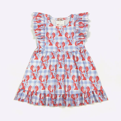 Clover Cottage - Preppy Lobster Girls Dress
