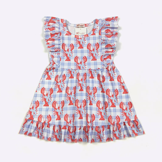 Clover Cottage - Preppy Lobster Girls Dress