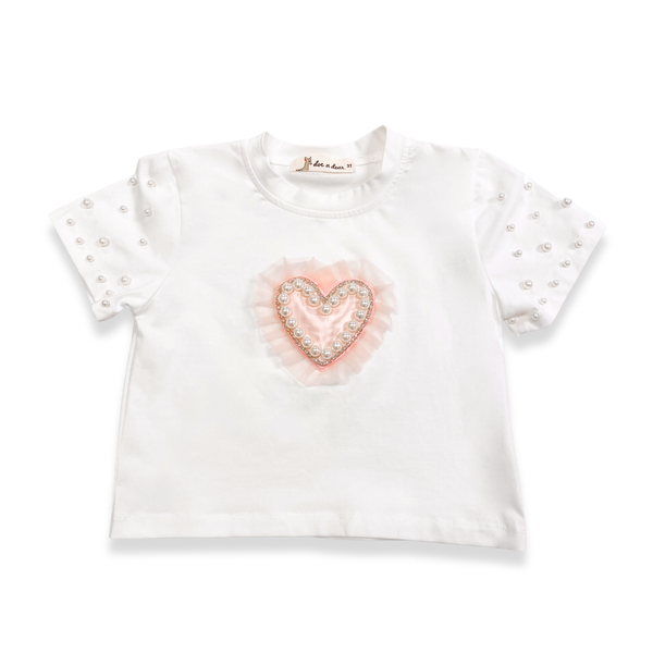 Doe a Dear - Pink Heart Patch Tee