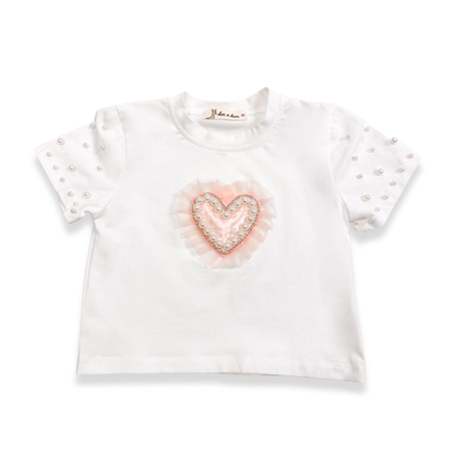 Doe a Dear - Pink Heart Patch Tee