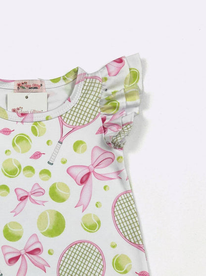 Preppy Tennis Baby Romper