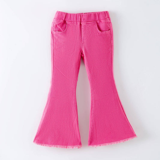 Pink Denim Flares